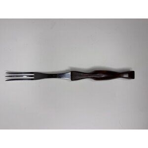 Cutco 1726 Turning Fork 3 Tine Meat Serving Fork Brown Handle- Pre Owned